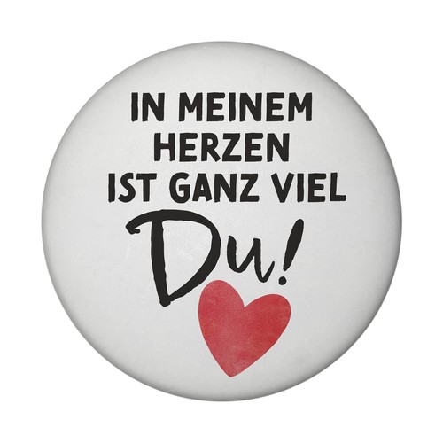 Herz magnet rund mit - mit, spruch
