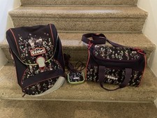 Scout Alpha Schulranzen Set 3tlg Flower Horses Mädchen Rucksack Pferd Ranzen