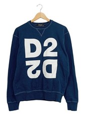 Dsquared2 Herren Sweatshirt mit großem D2 Logo Gr. S Blau Casual