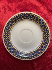 Royal Copenhagen Liselund Untertasse 073 Dunkelblau Gold 1. Wahl Top