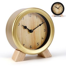 Holz Tischuhr Retro Uhr Quarz