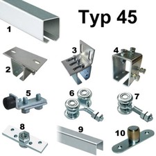 Tor-Bauteile Schiebetor Scheunentor Garagen-Tor Tür Hallentor Rolltor Hoftor 45