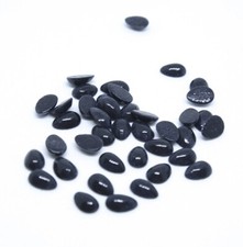 schwarze Halbperlen rund 3mm