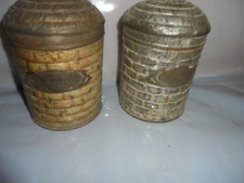 29081 2x Vorratsdose Blechdose Bienenkorb sign Caffee Lithographiert shabby chic