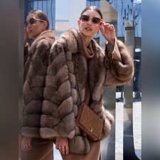 Winter Echt Fuchs Pelz Mantel