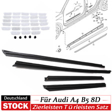 4x ZIERLEISTEN TÜRLEISTEN mit Clips Satz Lestein Für AUDI A4 B5 Limousine Avant 