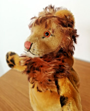 Steiff Handpuppe Löwe, mit Knopf im Ohr, Vintage,  60er Jahre, Top Zustand