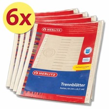 6x Herlitz Trennblätter A4
