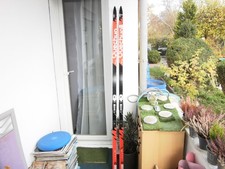 Langlaufski QUECHUA, 45 mm , 200 cm mit NNN Rottefella Bindung GUT! (72)