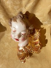 Putto, Puttenkopf, Abguss Gips nach Vorbild Ignaz Günther, Fassung mit Vergoldun