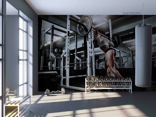 Frau bodybuilding - 3d,