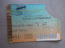 DAVID COPPERFIELD - Ticket Konzertkarte Eintrittskarte - 1994 Zürich