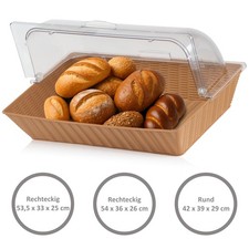 Brotkorb mit Deckel Rattan
