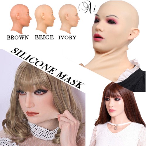 Realistic silicone female mask - female,