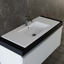 VILSTEIN Keramik Einbauwaschbecken Waschbecken Waschtisch Einsatz Becken 100cm