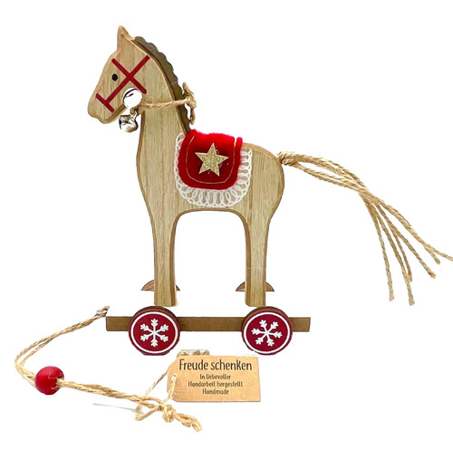 Holzpferd pferd deko - holzpferd,