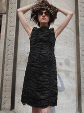 ADEMA Modelle "kleines Schwarzes" KLEID S 60er True VINTAGE little black dress