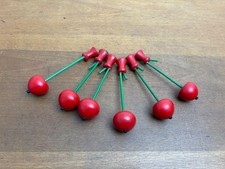 Skandinavisch Baumschmuck Vintage Rot Apfel Kerzenhalter Tannenbaum Holz Erzgebi