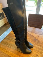 Buffalo Overknee Stiefel schwarz Gr. 40, Absatzhöhe 9,5 cm, NEUWERTIG