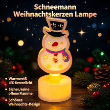 Schneemann Weihnachtskerzen