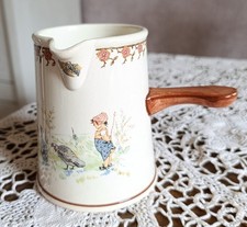 Antike☕ Sarreguemines☕Kakaokanne☕Pott☕Serie- Enfants Richard um 1900