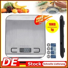 Küchenwaage 1g/10KG Digital Edelstahl LCD Electronic Grammwaage Haushaltswaage