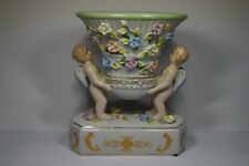 169) Neundorf Porzellan Barock Prunkschale Jardiniere Engel Putten Blüten Color