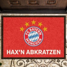 FC Bayern München Fussmatte Hax'n abkratz'n ! 60x40 FCB FAN Fußabtreter Fußmatte