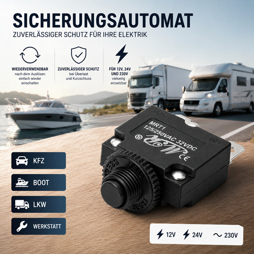 Sicherungsautomat 12v 24v 230v - 12v,
