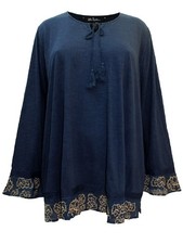 Big-Size Baumwolle Lang-Arm Shirt Bluse Tunika Ulla Popken Gr. 58/60 Neu U10