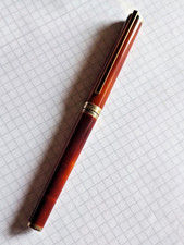 Fuller S.T. Dupont  Feder M 18k 750 Gold Silber 925 Laque de Chine Brown FRANCE