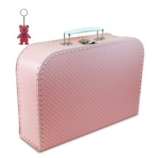 Kinderkoffer Pappe rosa mit
