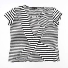 abyzz Damen T-Shirt schwarz Baumwollmischung Größe XL