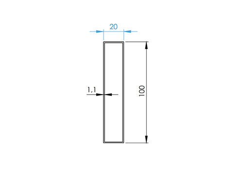Aluminium zaun lamelle 2500 - aluminium,