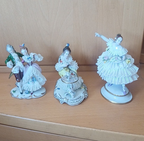 Porzellanfiguren - 3x,