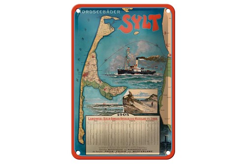 Blechschild reise 12x18 - reise, cm