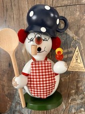 Räuchermann „Schneefrau“ weiß Christian Ulbricht, Erzgebirge