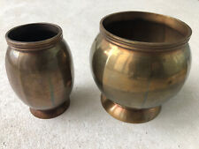 Gunther Lambert Vase 2 Stk. unbenutzt Messing kleiner Fuß Dekoobjekte Dekoration