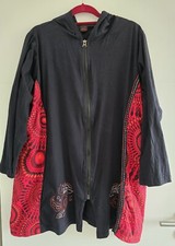 Aller Simplement, Sweatjacke mit Muster Damen, Rot/schwarz,Langarm,Gr.3XL UVP70€