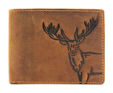 Hunter-Leder Portemonnaie Geldbörse Geldbeutel RFID Schutz Jockey Club Hirsch