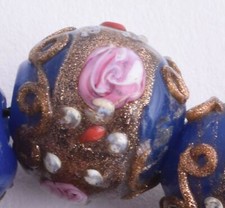 Vintage venezianische italienische mediterrane Handel Perlen Strang Halskette