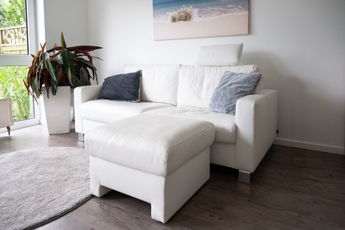 Ledercouch plus hocker - ledercouch,