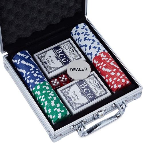 Relaxdays pokerkoffer 100 - relaxdays, pokerkoffer,
