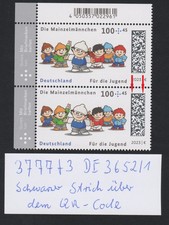 Bund 3777 PLF f 3 schwarzer Strich über dem QR Code Neu PH DE 3652/1