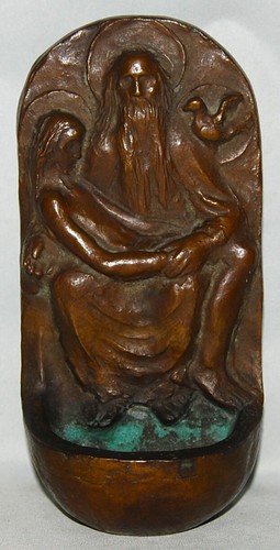 Weihwasserbecken bronze - weihwasserbecken,,