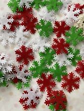50 Schneeflocken 3 cm aus Filz Winter Schnee Deko (K75) Scrapbooking Karten