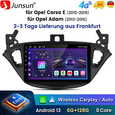 6+128G Carplay Android 13 Autoradio Für Opel Corsa E/Adam GPS Navi WIFI 4G DAB+