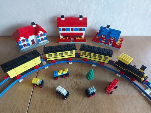 Lego eisenbahn mit häusern - eisenbahn,