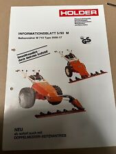 Prospekt Holder Infoblatt 5/90 M Balkenmäher M710 Brochüre Traktor Schlepper V