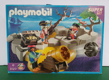 Playmobil Sammlung Super Set 3127 Pirateninsel mit Kanone Rotrock Gefangener